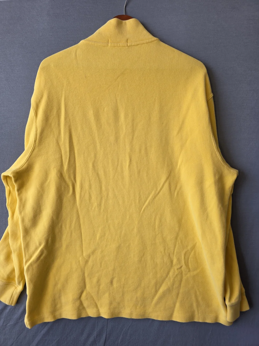 Polo Ralph Lauren Men’s XL Yellow Quarter Zip Pullover Pony Logo Preppy
